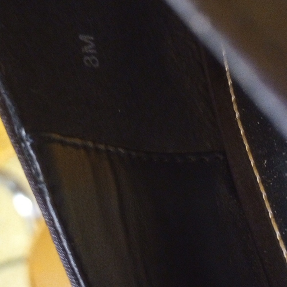 Easy Street Alive 5 Lunari Black Open Toe Satin Heels, Rhinestones, Leather Sole - Picture 8 of 9